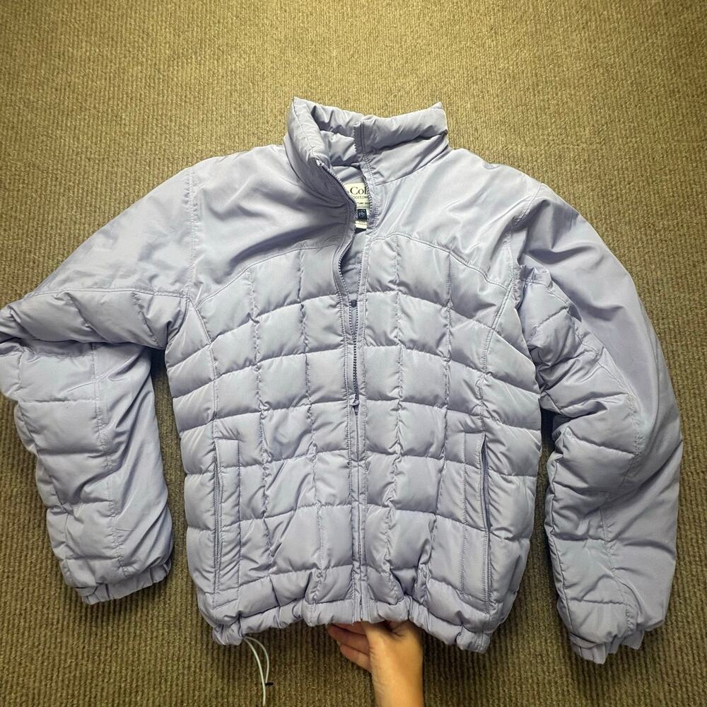 Columbia light Purple Down Puffer Coat Quilted Womens Size medium